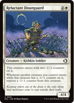Reluctant Dounguard single card from Magic: the Gathering