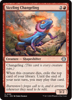 Sizzling Changeling single card from Magic: the Gathering