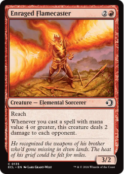 Enraged Flamecaster single card from Magic: the Gathering