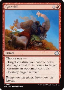 Giantfall single card from Magic: the Gathering