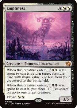 Emptiness single card from Magic: the Gathering