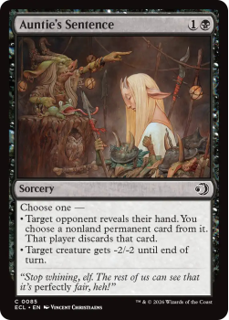 Auntie's Sentence single card from Magic: the Gathering