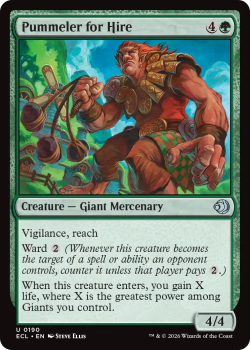 Pummeler for Hire single card from Magic: the Gathering