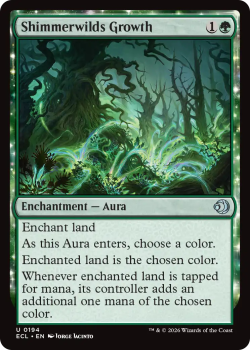 Shimmerwilds Growth single card from Magic: the Gathering