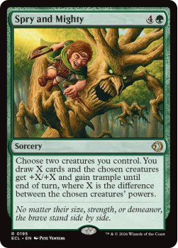 Spry and Mighty single card from Magic: the Gathering