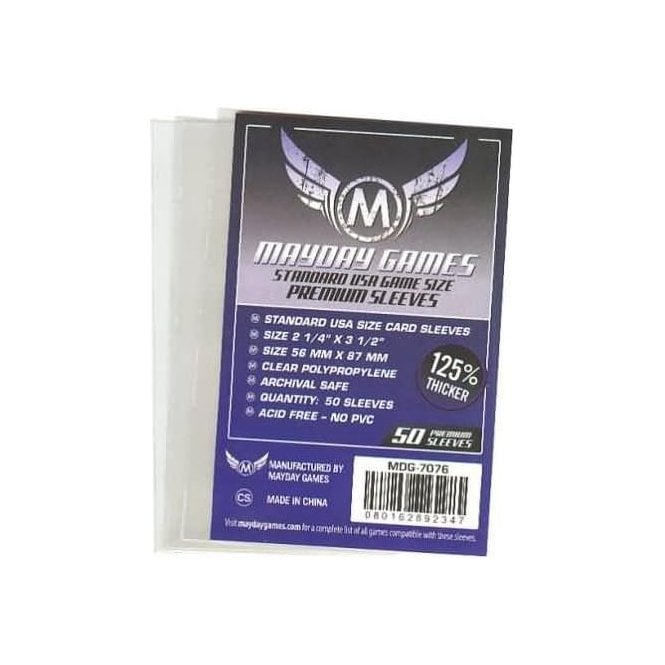 Mayday Premium Game Sleeves (for cards 56mm x 87mm or smaller) | Chaos Cards Mayday Premium Game Sleeves (for cards 56mm x 87mm or smaller) | Chaos Cards