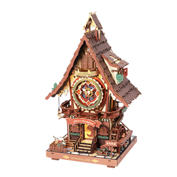 ROKR Cuckoo Clock Mechanical 3D Coloured Wooden Puzzle LC901C