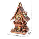 ROKR Cuckoo Clock Mechanical 3D Coloured Wooden Puzzle LC901C - Image 5