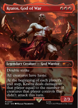 Kratos, God of War single card from Magic the Gathering