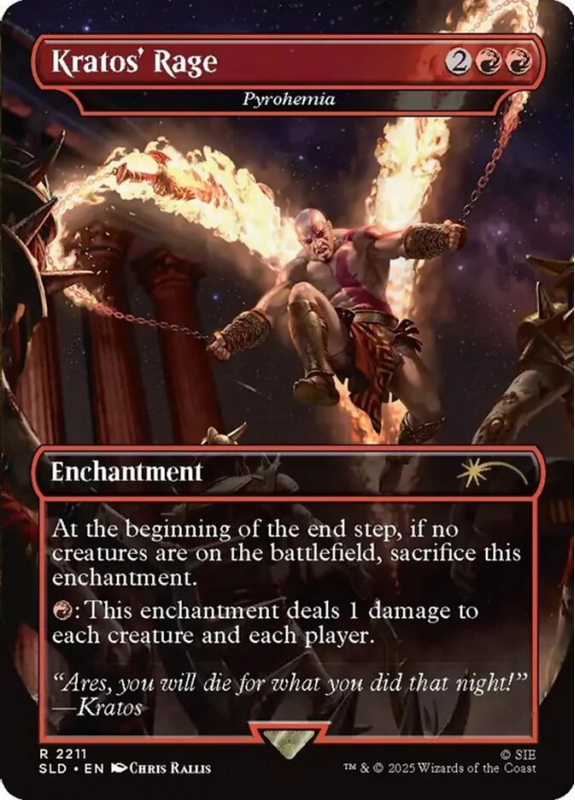 Kratos' Rage : 2211 SECRET LAIR DROP SERIES: SECRET LAIR X PLAYSTATION - Magic the Gathering Single Card Kratos' Rage : 2211 SECRET LAIR DROP SERIES: SECRET LAIR X PLAYSTATION - Magic the Gathering Single Card