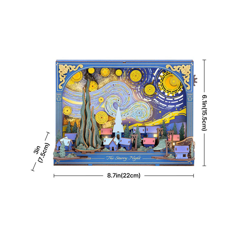 Rowood The Starry Night Wall Art 3D Wooden Puzzle TH003 - Image 5