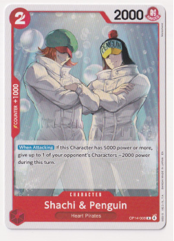 Shachi & Penguin single card from One Piece Card Game
