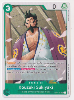Kozuki Sukiyaki single card from One Piece Card Game