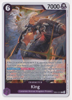 King single card from One Piece Card Game