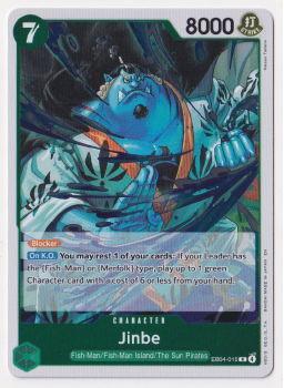 Jinbe single card from One Piece Card Game