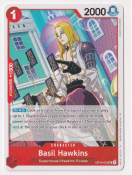 Basil Hawkins single card from One Piece Card Game