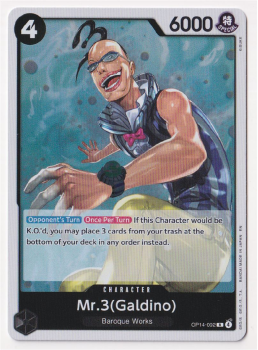 Mr.3(Galdino) single card from One Piece Card Game