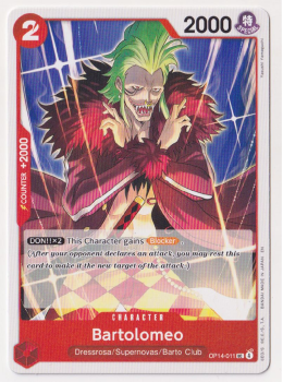 Bartolomeo single card from One Piece Card Game