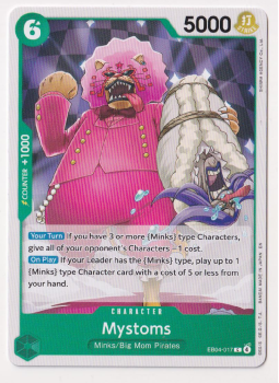 Mystoms single card from One Piece Card Game