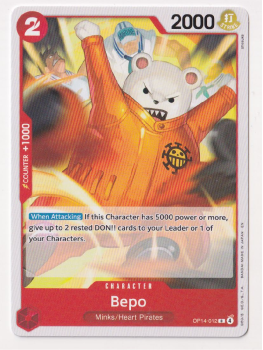 Bepo single card from One Piece Card Game
