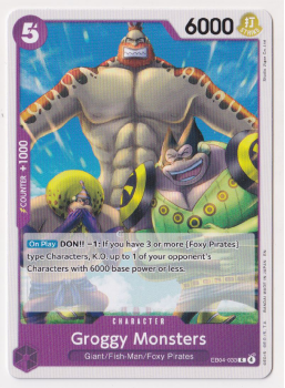Groggy Monsters single card from One Piece Card Game