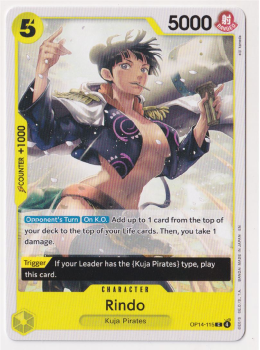 Rindo single card from One Piece Card Game