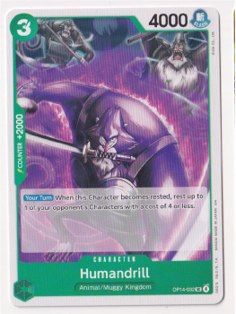 Humandrill single card from One Piece Card Game