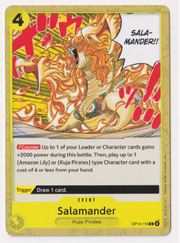 Salamander single card from One Piece Card Game