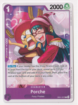 Porche single card from One Piece Card Game