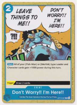 Donât Worry!! Iâm Here!! single card from One Piece Card Game