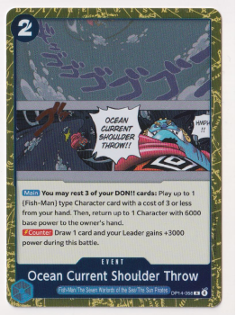 Ocean Current Shoulder Throw single card from One Piece Card Game
