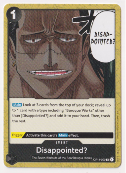 Disappointed? single card from One Piece Card Game