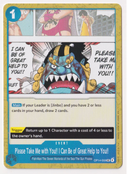 Please Take Me With You!! I Can Be of Great Help to You!! single card from One Piece Card Game
