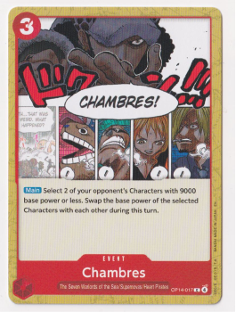 Chambres single card from One Piece Card Game