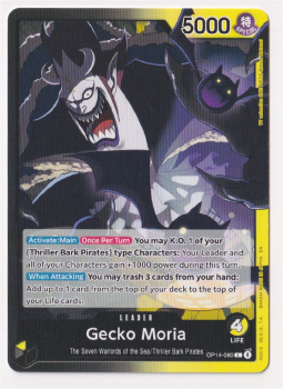 Gecko Moria single card from One Piece Card Game