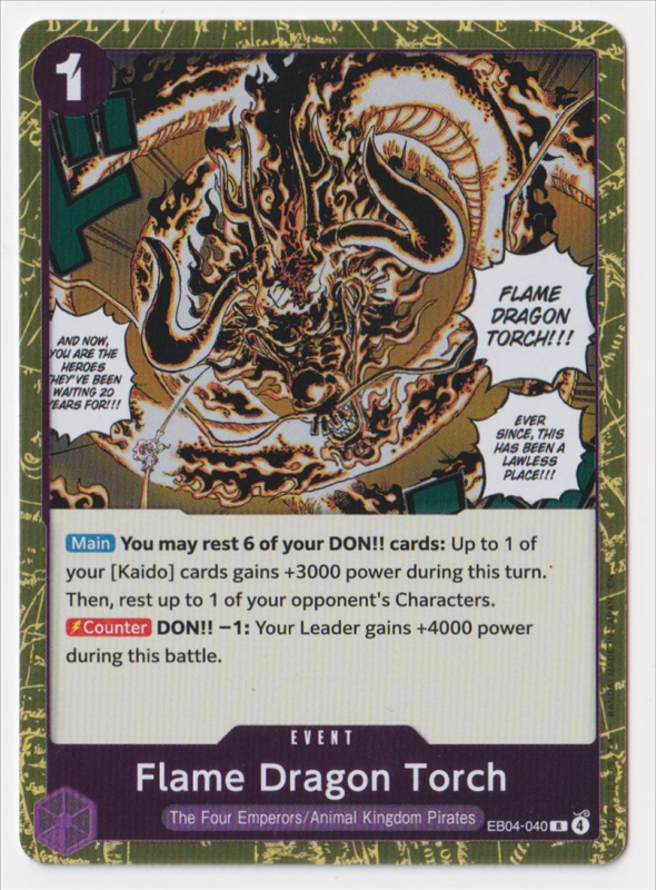 Flame Dragon Torch : EB04-040 THE AZURE SEA'S SEVEN - One Piece Single Card