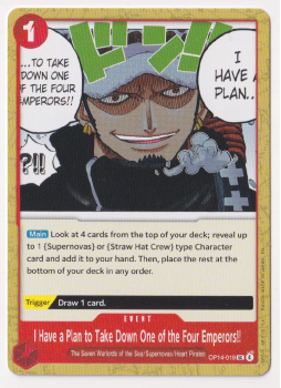 I Have a Plan to Take Down One of the Four Emperors!! single card from One Piece Card Game