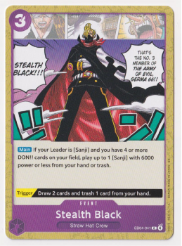 Stealth Black single card from One Piece Card Game