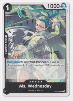 Ms. Wednesday single card from One Piece Card Game