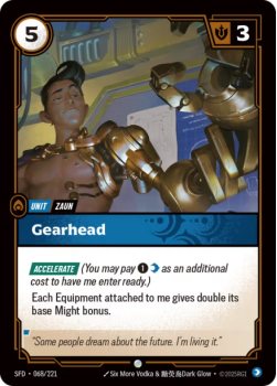 Gearhead (FOIL) single card from Riftbound : League of Legends Card Game