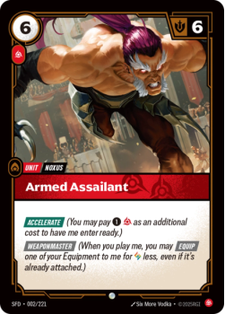Armed Assailant (FOIL) single card from Riftbound : League of Legends Card Game