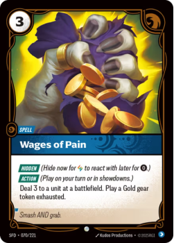 Wages of Pain single card from Riftbound : League of Legends Card Game
