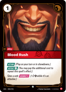 Blood Rush (FOIL) single card from Riftbound : League of Legends Card Game