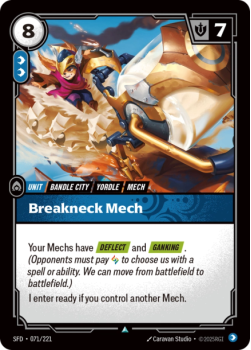 Breakneck Mech single card from Riftbound : League of Legends Card Game