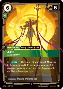 Azir, Ascendant single card from Riftbound : League of Legends Card Game
