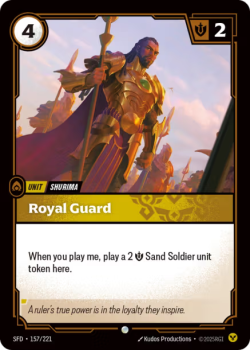 Royal Guard (FOIL) single card from Riftbound : League of Legends Card Game