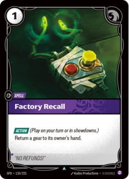 Factory Recall single card from Riftbound : League of Legends Card Game