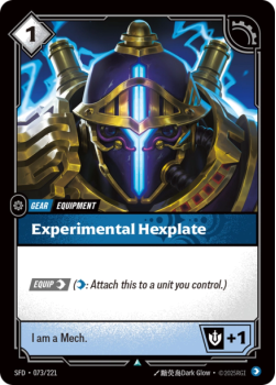 Experimental Hexplate (FOIL) single card from Riftbound : League of Legends Card Game