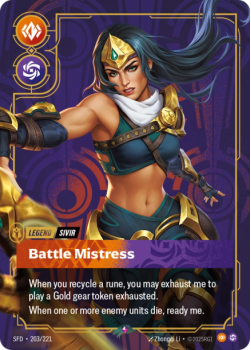 Battle Mistress single card from Riftbound : League of Legends Card Game