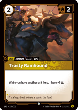 Trusty Ramhound (FOIL) single card from Riftbound : League of Legends Card Game
